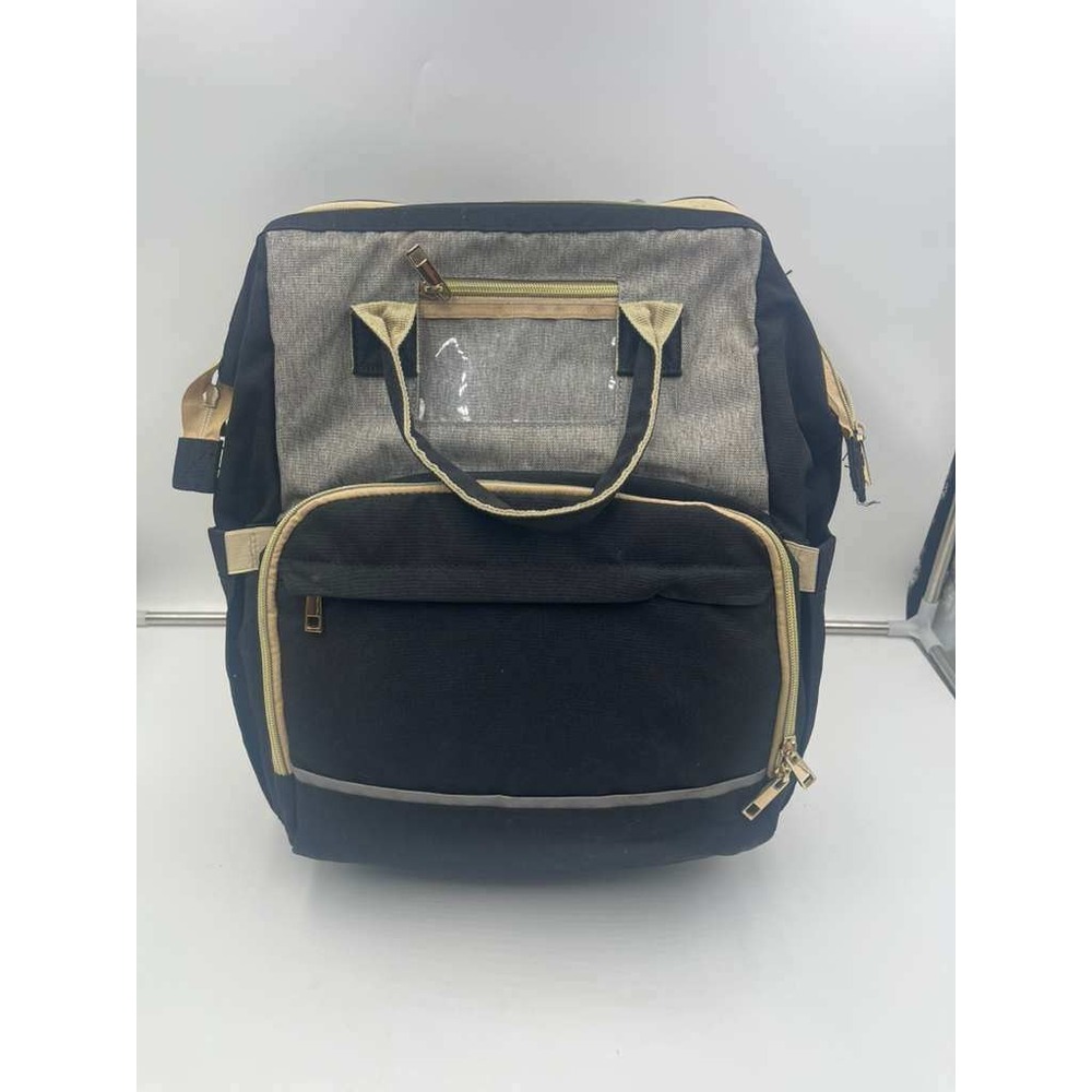Diaper Bag Backpack with Expandable‎ Bassinet USB Port Black Gray Travel Bag